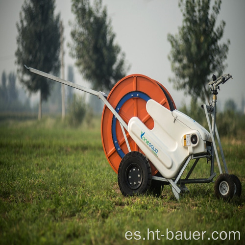 Máquina de riego de carrete de manguera inteligente para campo pequeño